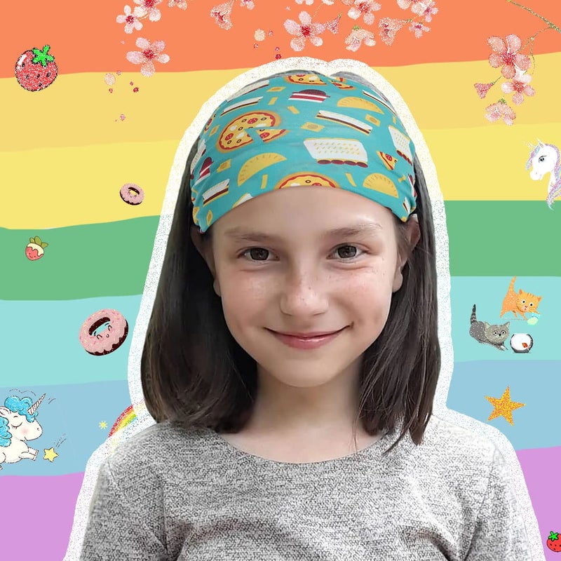 Bohend Girls Headbands Wide Knotted Hair Bands 3Pcs Non Slip Elastic Cute Head Bands Workout Yoga Sweatband Hair Accessories for Girls and Kids (G) - Image 5